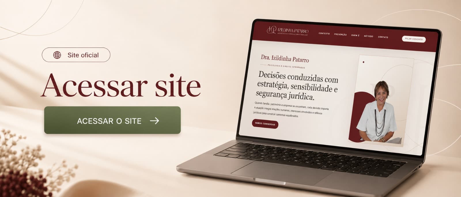 Acessar o site oficial de Izildinha Patarro